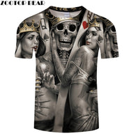 Beauty&Skull King 3D Print t shirt Men Women tshirt Summer Funny Short Sleeve O-neck Tops&Tees Streetwear Drop Ship ZOOTOP BEAR