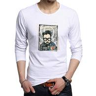 High Quality Casual Modal Man T-Shirts Novelty Design Printed tshirts Funny Old Man Drinking Coke Uncle Glasses Printing t shirt