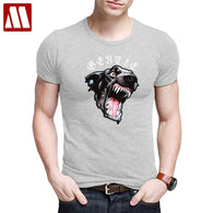 MYDBSH Plus Size 5XL Round Neck Short sleeved Funny Print t-shirt Personality Brave Dog t shirt design mens tshirt Free Shipping