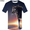 KYKU Wolf T shirt Beauty Clothing Sexy Clothes Jungle Tees Fashion Tops Tshirt Men Rock