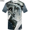 KYKU Wolf T shirt Beauty Clothing Sexy Clothes Jungle Tees Fashion Tops Tshirt Men Rock