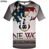 KYKU Wolf T shirt Beauty Clothing Sexy Clothes Jungle Tees Fashion Tops Tshirt Men Rock