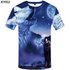 KYKU Wolf T shirt Beauty Clothing Sexy Clothes Jungle Tees Fashion Tops Tshirt Men Rock