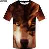 KYKU Wolf T shirt Beauty Clothing Sexy Clothes Jungle Tees Fashion Tops Tshirt Men Rock