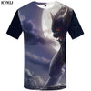 KYKU Wolf T shirt Beauty Clothing Sexy Clothes Jungle Tees Fashion Tops Tshirt Men Rock