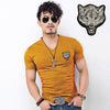 Hot Sale White Wolf Design inwrought Short Sleeve T-shirts Leisure Round Collar Men Tshirts Camisetas Fashion Cotton T Shirts