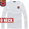 2018 New Arrivals Men's British Flag Hand-stitched Design T shirt Hipster Tops Long Sleeve Fake Leather Pocket tshirts Plus size