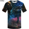 KYKU Brand Wolf T shirt Beauty T-shirt Girl Tshirt Tops Tees Clothes Men Funny Top Tee Fashion Homme