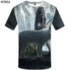 KYKU Brand Wolf T shirt Beauty T-shirt Girl Tshirt Tops Tees Clothes Men Funny Top Tee Fashion Homme