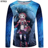 KYKU Wolf T shirt Men Long sleeve shirt Beauty Printed Tshirt Galaxy Rock Apple Streetwear Character Clothes Japan