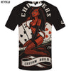 KYKU Card T Shirt Men Black Beauty T-shirt Funny Hip Hop Tee Gothic 3d Printed Tshirt Streetwear Punk Rock Mens Clothing Tops