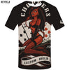 KYKU Card T Shirt Men Black Beauty T-shirt Funny Hip Hop Tee Gothic 3d Printed Tshirt Streetwear Punk Rock Mens Clothing Tops