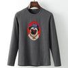 2018 New Creative Pug Life Design Print Mens T Shirts Fashion Rock Hip Hop Style T-shirts Cotton Long Sleeve Funny Casual tshirt