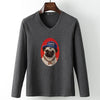 2018 New Creative Pug Life Design Print Mens T Shirts Fashion Rock Hip Hop Style T-shirts Cotton Long Sleeve Funny Casual tshirt