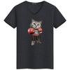 2018 New Arrival Fashion Boxer Cat Design Mens T Shirts Boy Cool Tops Hipster Printed Summer Short Sleeve T-shirts Casual tshirt