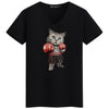 2018 New Arrival Fashion Boxer Cat Design Mens T Shirts Boy Cool Tops Hipster Printed Summer Short Sleeve T-shirts Casual tshirt