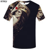 KYKU Card T-shirt Men Black Skull T Shirt Anime Clothes Beauty 3d Printed Tshirt Funny T Shirts King Punk Rock Mens Clothing New