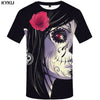 KYKU Card T-shirt Men Black Skull T Shirt Anime Clothes Beauty 3d Printed Tshirt Funny T Shirts King Punk Rock Mens Clothing New