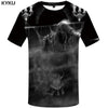 KYKU Card T-shirt Men Black Skull T Shirt Anime Clothes Beauty 3d Printed Tshirt Funny T Shirts King Punk Rock Mens Clothing New