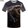 KYKU Wolf T shirt White Tshirt Beauty T-shirt Clothes Clothing Tops Men Print Male Cool Japanese