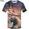 KYKU Wolf T shirt White Tshirt Beauty T-shirt Clothes Clothing Tops Men Print Male Cool Japanese
