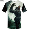 KYKU Wolf T shirt White Tshirt Beauty T-shirt Clothes Clothing Tops Men Print Male Cool Japanese